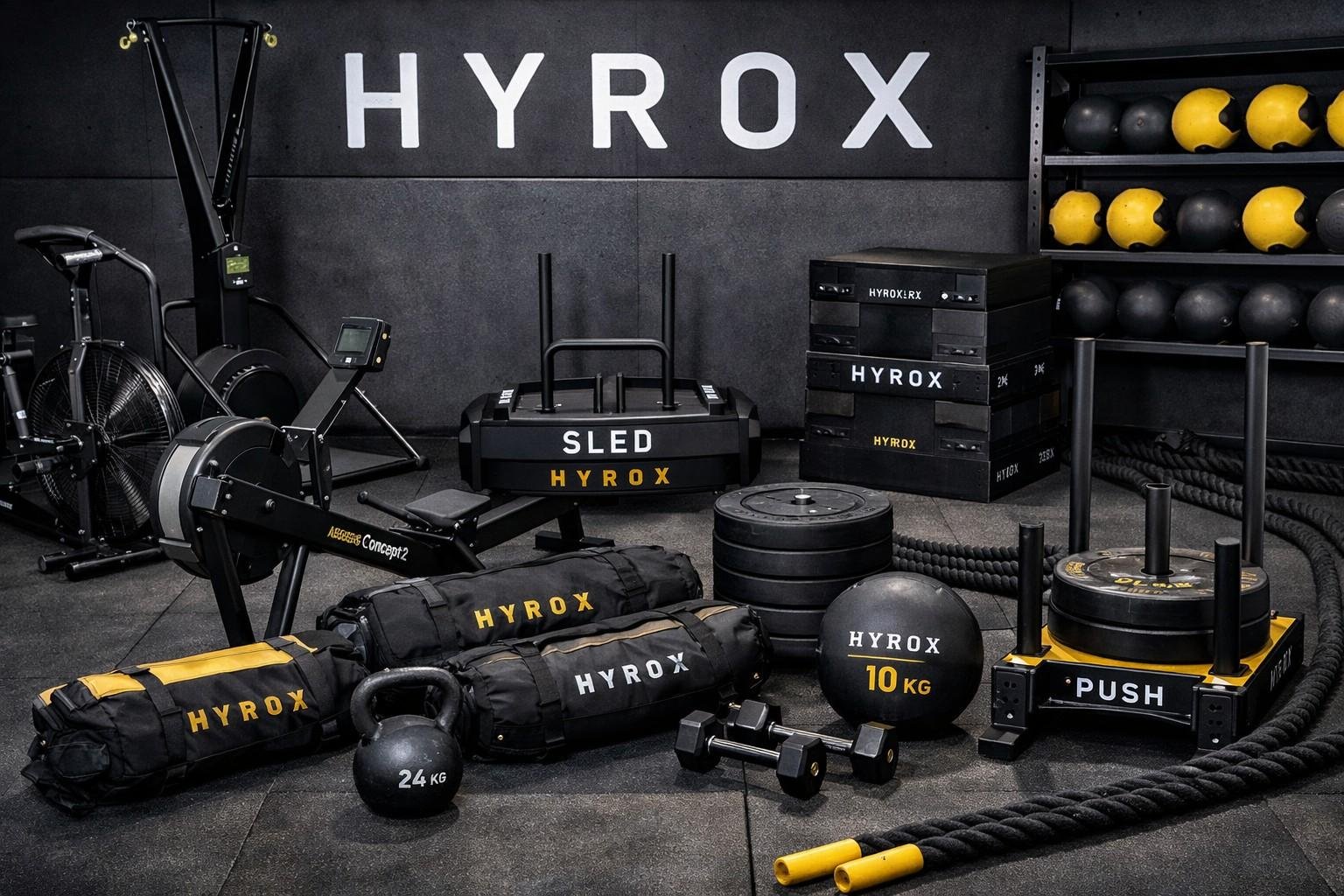 Hyrox Program.pdf HYROX TRAINING EQUIPMENT LIST - HYROX training program PDF Generator