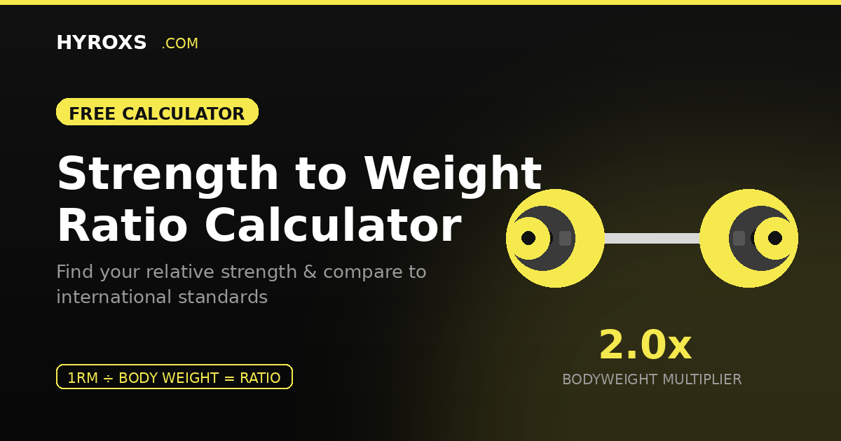 strength to weight ratio calculator